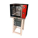 Ver imagem 3 de Forno Turbo Convec. Preto e Vermelho FCSB4E 220V + Bancada MES-004 + 4 Assadeiras - Venâncio