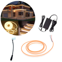 Ver imagem 1 de Kit Fita Tira Mangueira Flexível de Led Neon 5m para Corte de 2,5cm Iluminação Branco Quente com Fon