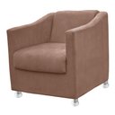 Ver imagem 4 de Poltrona para Recepção, Clinica , Salão, Sala Escritório Suede Escolha Sua Cor