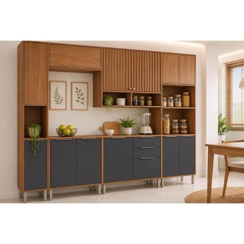 Cozinha Completa 6 Peças Divina CZ621 Cinamomo/Titanium MGM