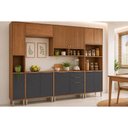 Ver imagem 1 de Cozinha Completa 6 Peças Divina CZ621 Cinamomo/Titanium MGM