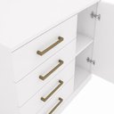 Ver imagem 5 de Cômoda 4 Gavetas 1 Porta Romênia Branco - Mademovel