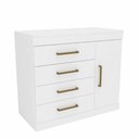 Ver imagem 3 de Cômoda 4 Gavetas 1 Porta Romênia Branco - Mademovel