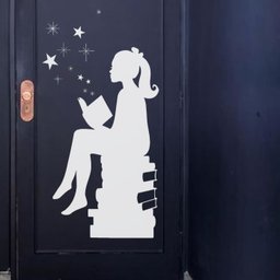 Adesivo Parede Menina e Livros Estrela - 3