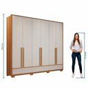 Ver mais imagens de Conjunto de Quarto com 1 Guarda-Roupa e 1 Cômoda Marrom/Freijo/Off White