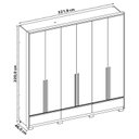 Ver imagem 3 de Conjunto de Quarto com 1 Guarda-roupa e 1 Cômoda