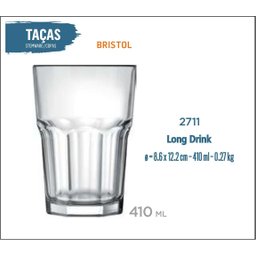 06 Copos Bristol 410ml - Long Drink - 1