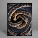Ver imagem 1 de Quadro Decorativo Abstract Rope Sisal Relevo