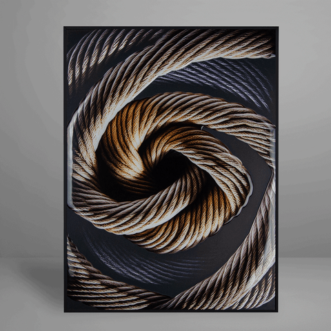 Quadro Decorativo Abstract Rope Sisal Relevo