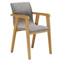 Ver imagem 2 de Cadeira para Mesa de Jantar Flora Kit 2 Peças Linho Prata - Valdemóveis