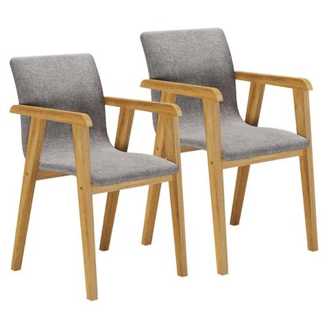 Cadeira para Mesa de Jantar Flora Kit 2 Peças Linho Prata - Valdemóveis