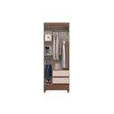 Ver imagem 3 de Guarda Roupas Fit 3.2 Santos Andira -3 Portas 2 Gavetas 191x 69 Cm:jequitiba/offwhite