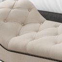 Ver imagem 4 de Puff Recamier Veneza 1,40cm para Quarto em Linho Rústico Bege - Larbelle