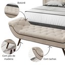 Ver imagem 6 de Puff Recamier Veneza 1,40cm para Quarto em Linho Rústico Bege - Larbelle