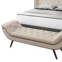 Ver imagem 5 de Puff Recamier Veneza 1,40cm para Quarto em Linho Rústico Bege - Larbelle