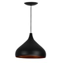 Ver imagem 2 de Lustre Pendente Aladim Preto com Cobre 24cm