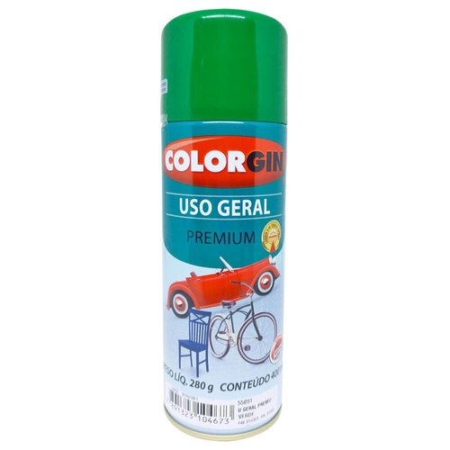 Tinta Spray Uso Geral 55091 Verde Brilhante 400ml Colorgin