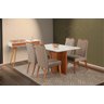 Mesa de jantar + 4 cadeiras Milão tampo 140 cm Champagne - 1