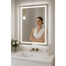 Espelho 60x80  Led 3 Cores  Temperaturas Frio Neutro e Quente Banheiro 0,60 x 0,80 - 5
