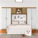 Ver imagem 1 de Guarda Roupa Casal Modulado Rubia Boreal/branco - Móveis Arapongas Boreal/branco