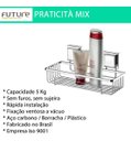 Ver imagem 2 de Prateleira Banheiro Suporte Shampoo Ventosa Cromado Future