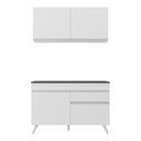 Ver imagem 7 de Armário de Cozinha Compacta 120cm Veneza Multimóveis V3687 Branco