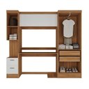 Ver imagem 4 de Quarto Completo com Escrivaninha Viena 3 Portas 2 Gavetas Espresso Móveis Marrom/Nogal/Branco