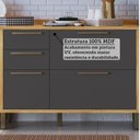 Ver imagem 5 de Cozinha Completa Modulada 100% MDF 5 Peças 11 Portas 5 Gavetas e Vidro 349cm Vicenza Espresso Móveis Cinza/Amêndoa/Chumbo