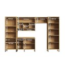 Ver imagem 4 de Cozinha Completa Modulada 100% MDF 5 Peças 11 Portas 5 Gavetas e Vidro 349cm Vicenza Espresso Móveis Cinza/Amêndoa/Chumbo