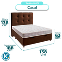 Ver imagem 3 de Kit Cama Box Bau + Cabeceira + Colchão Casal D23 - D23 - Inducol