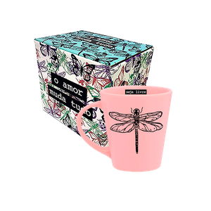 CANECA DROP ROSA - LIBELULA