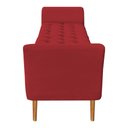 Ver imagem 5 de Calçadeira Recamier Casal 1,50m Londres Veludo Vermelho - Pallazio