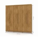 Ver imagem 4 de Guarda Roupa Casal Ule 6 Portas de Bater 2 Gavetas MDP Cor Madeira 218cm Mobiliart