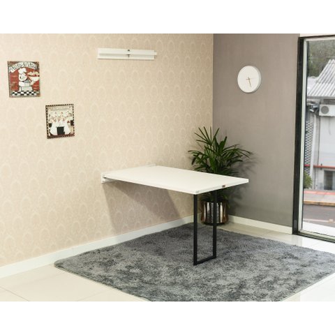 Mesa Dobrável Retrátil de Parede 120x75 Branco