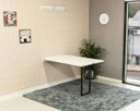 Ver imagem 1 de Mesa Dobrável Retrátil de Parede 120x75 Branco