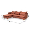 Ver imagem 4 de Sofá Modular 3 Lugares com Chaise e Pé Bolinha Sôma CabeCasa MadeiraOriginals