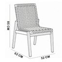 Ver imagem 6 de Mesa de Jantar com 02 Bancos de Madeira e 02 Cadeiras com Braço Trammare C07 Corda Ocre - Lyam Decor
