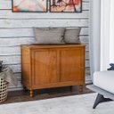 Ver imagem 1 de Baú Multiuso 100% Madeira Maciça 95 Cm Helayne Imbuia Brilho