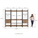 Ver imagem 2 de Conjunto Closet Modulado 228cm Estilo Industrial TE0020 Delmarco