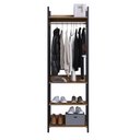 Ver imagem 4 de Conjunto Closet Modulado 228cm Estilo Industrial TE0020 Delmarco