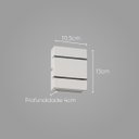 Ver imagem 5 de Arandela Slim Interna / Externa Branco Alumínio 2 Frisos Moderna ST2527