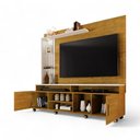 Ver imagem 3 de Home Theater Wave para Tvs até 65 180cm em MDF MDP com LED Naturalle e Off White Carmolar Móveis