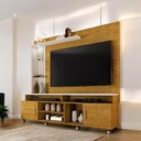 Ver imagem 1 de Home Theater Wave para Tvs até 65 180cm em MDF MDP com LED Naturalle e Off White Carmolar Móveis