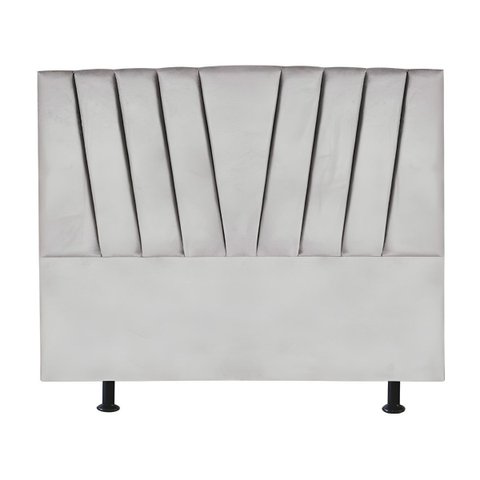 Cabeceira Estofada Cama Casal Queen Size 160 Cm Ariel Linho:cinza Claro