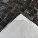 Ver imagem 3 de Tapete De Couro preto natural 2,50x3,50 com borda peça 10x10