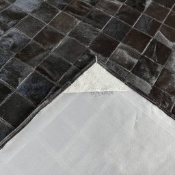 Tapete De Couro preto natural 2,50x3,50 com borda peça 10x10 - 3