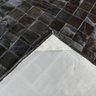 Tapete De Couro preto natural 2,50x3,50 com borda peça 10x10 - 3
