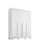 Guarda Roupa Casal 4 Portas 3 Gavetas Domus Branco - 1