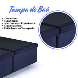 Cama Box Baú Queen 158x198x34cm Suede com Pistão a Gás - 7
