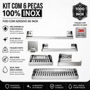Ver imagem 3 de Kit Acessórios para Banheiro Inox 6 Peças Master Slim Df